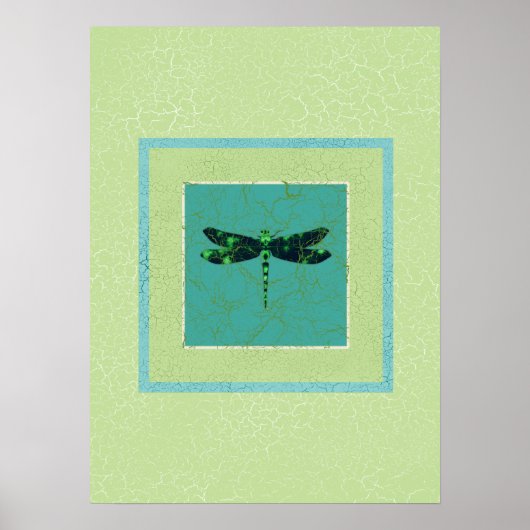 Poster Dragonfly vert (Devant)