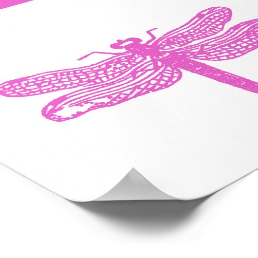 Poster Dragonfly Violet Print (Coin)