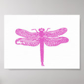 Poster Dragonfly Violet Print (Devant)