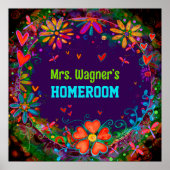 Poster Dragonfly Whimsical Purple Poproom (Devant)