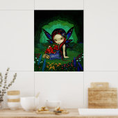 Poster Dragonling Garden 1 imaginaire dragon fairy Art Pr (Cuisine)