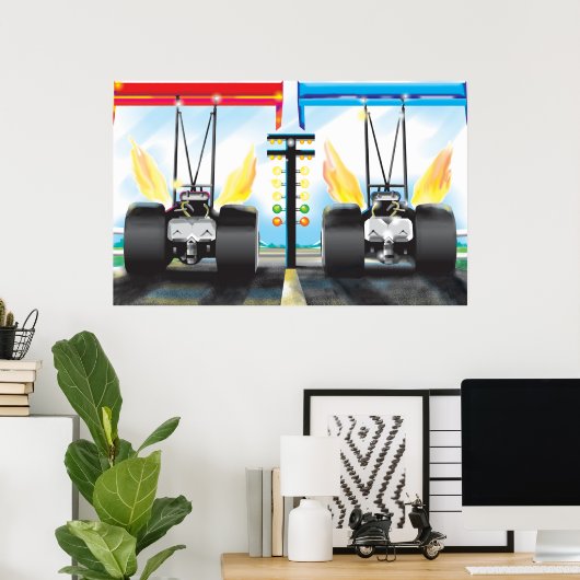 Poster dragons (Bureau à domicile)