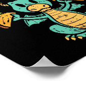 Poster Dragons Aimer Tacos Cute Cinco De Mayo Cuisine mex (Coin)