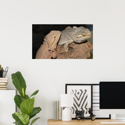 Poster Dragons barrés (Bureau à domicile)