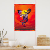 Poster Dragons Danse De L'Amour Par Michelle Wilder (Cuisine)
