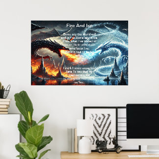 Poster Dragons de feu et de glace