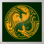Poster Dragons de Yang Jaune et Vert (Devant)