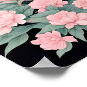 Poster Dragons Floral Mountain Rose Sage Turquoise (Coin)