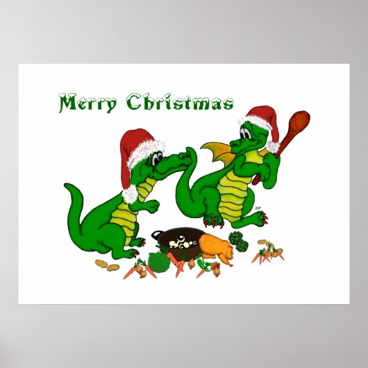 Poster Dragons - Joyeux Noël ! - aujourd'hui je vais cuis (Devant)