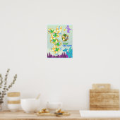 Poster Dragons Motif Plier un Cuboctahedron (Cuisine)