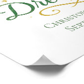 Poster Dragons verts personnalisés Statistiques de naissa (Coin)