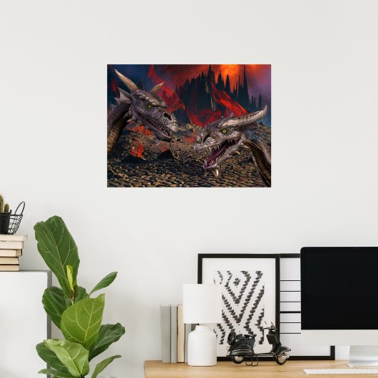 Poster Dragons World (Bureau à domicile)