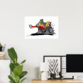 Poster Dragster de dessin animé (Bureau à domicile)