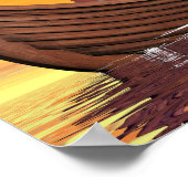 Poster Drakkar ou navire viking - rendu 3D (Coin)