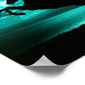 Poster Dramatic Black Horse Teal Sky Peaceful  (Coin)