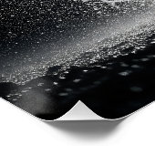 Poster Dramatic White Horse Galloping in Rain (Coin)