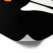 Poster Dramatique noir orange abstrait double face (Coin)