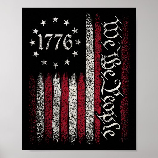 Poster Drapeau 1776 Constitution Fête de l'Indépendance A (Devant)