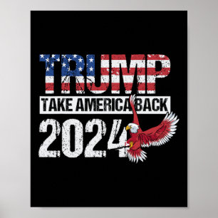 Poster Drapeau 2024 Reprendre l'Amérique Hommes Femmes -