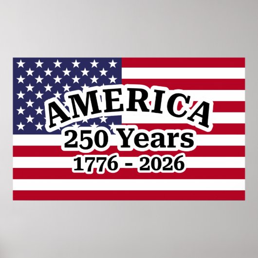 Poster Drapeau 250 Ans d'Amérique (Devant)