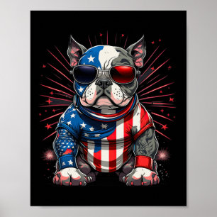 Poster Drapeau 4 juillet'américain patriotique