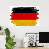 Poster Drapeau à crayon de cire allemand (Bureau à domicile)