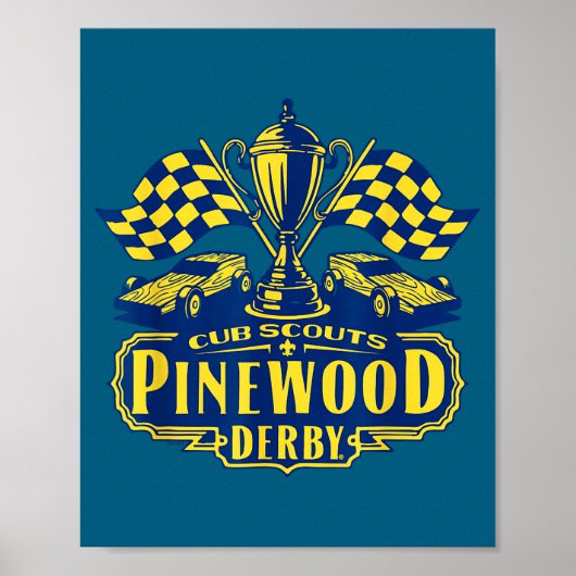Poster Drapeau à damier de course de derby de pinwood de (Devant)