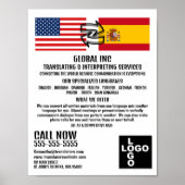 Poster Drapeau à Drapeau Conception, Traducteur et Interp (Devant)