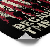 Poster Drapeau À La Maison De La Liberté À Cause Du Brave (Coin)