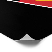 Poster Drapeau aborigène australien signe Shaka pendaison (Coin)