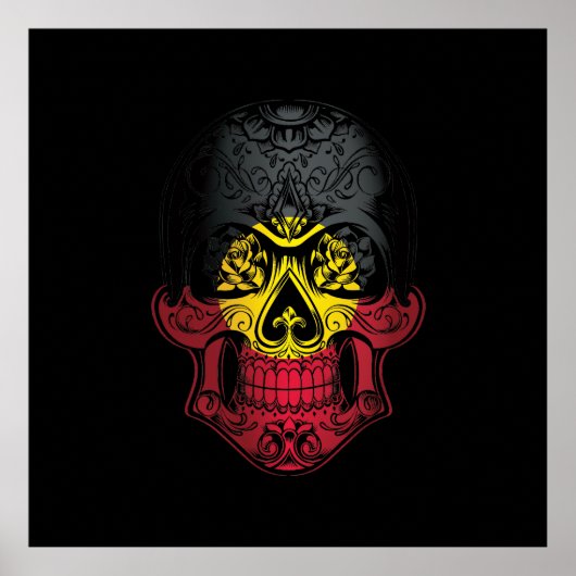 Poster Drapeau Aborigène Et Rose (Devant)