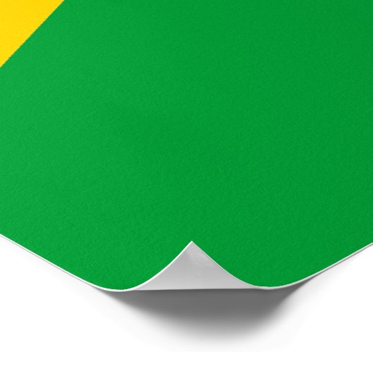 Poster Drapeau Afrique du Sud (Coin)