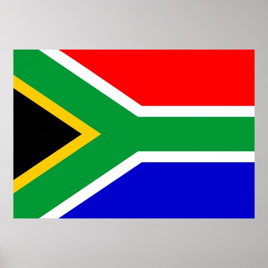 Poster Drapeau Afrique du Sud (Devant)