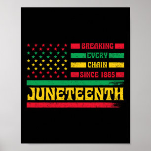 Poster Drapeau Afro-Américain Drapeau Dun Dun Dun Dun Dun