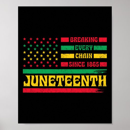 Poster Drapeau Afro-Américain Drapeau Dun Dun Dun Dun Dun (Devant)