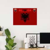 Poster Drapeau albanais (Bureau à domicile)