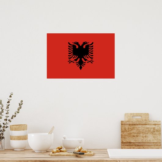 Poster Drapeau albanais (Cuisine)