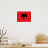 Poster Drapeau albanais patriotique (Cuisine)