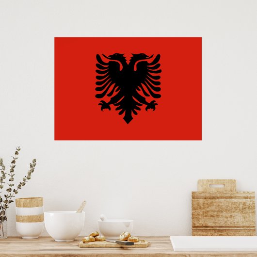 Poster Drapeau Albanie (Cuisine)