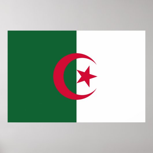 Poster Drapeau Algérie (Devant)