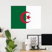 Poster drapeau algérien (Bureau à domicile)