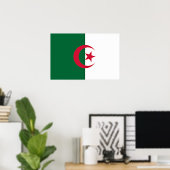Poster drapeau algérien (Bureau à domicile)
