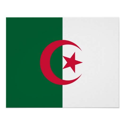Poster Drapeau algérien patriotique (Devant)