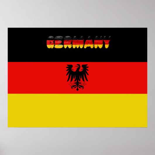 Poster Drapeau allemand (Devant)
