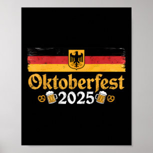 Poster Drapeau allemand Eagle 2025 Vintage Festival Look