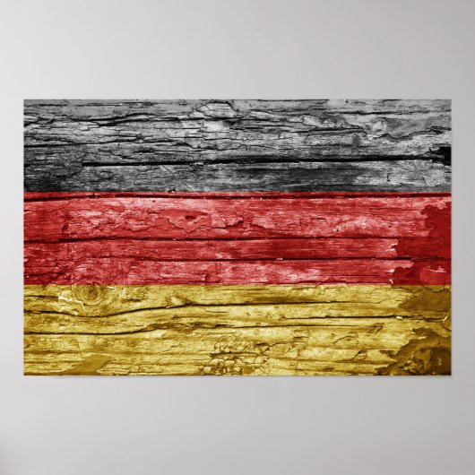 Poster drapeau allemand en bois (Devant)