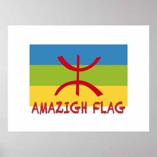 Poster Drapeau Amazigh - Drapeau Amazigh Drapeau (Devant)