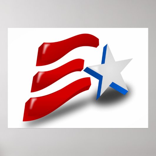 POSTER DRAPEAU AMÉRICAIN (Devant)