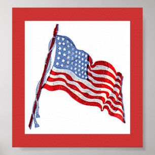 Poster Drapeau américain