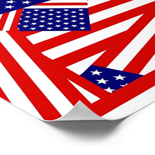 Poster Drapeau américain (Coin)